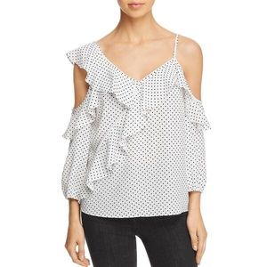 Bailey 44 Polka Dot Print V-Neck Blouse
